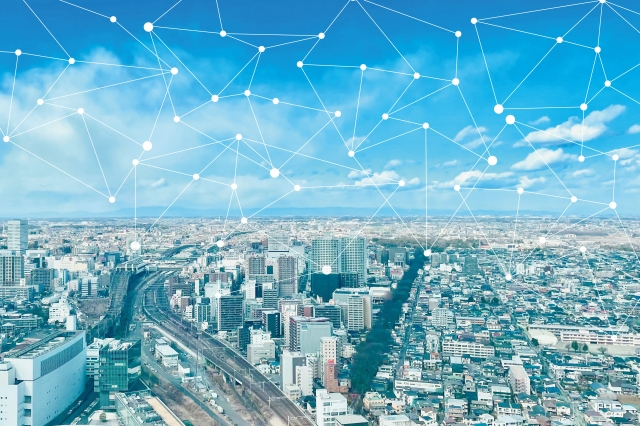 Cityscape with WIFI connections. Photo by Kumi375