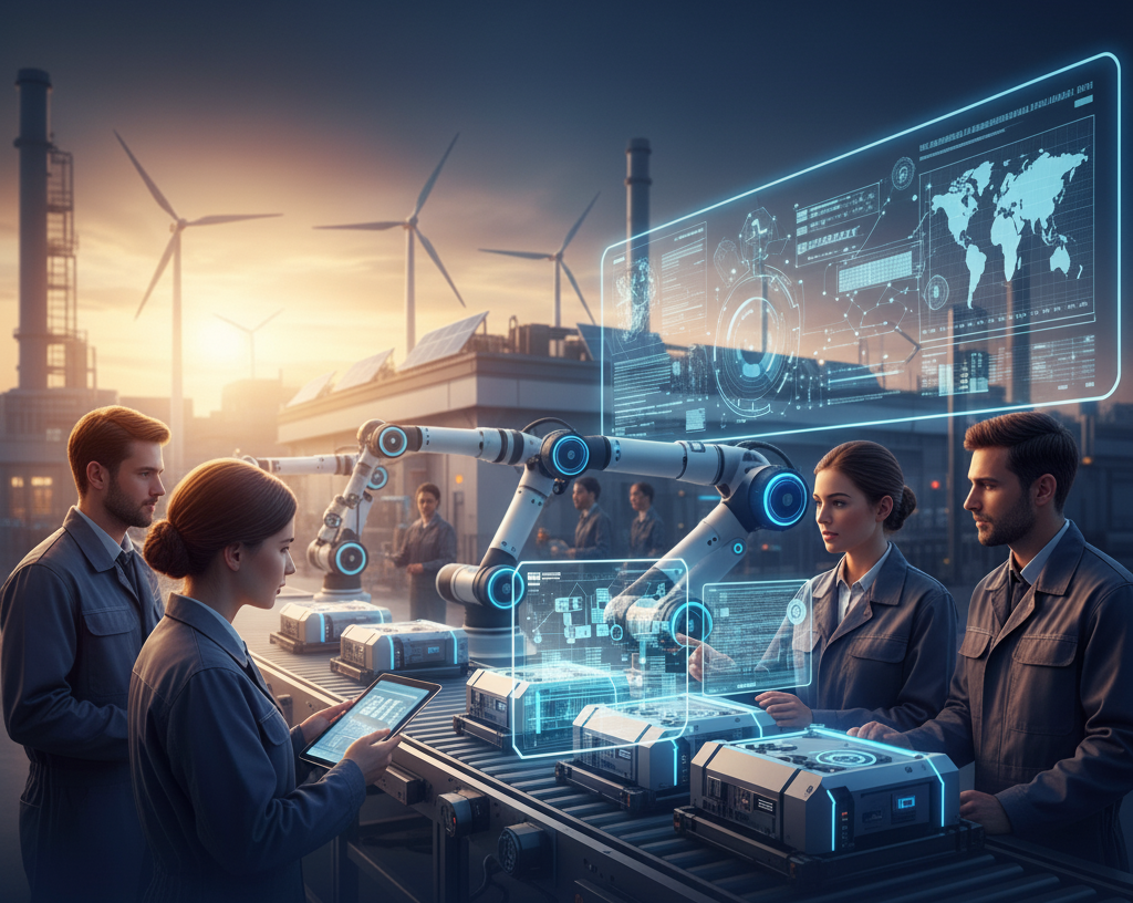 People Working with Industrial Technology